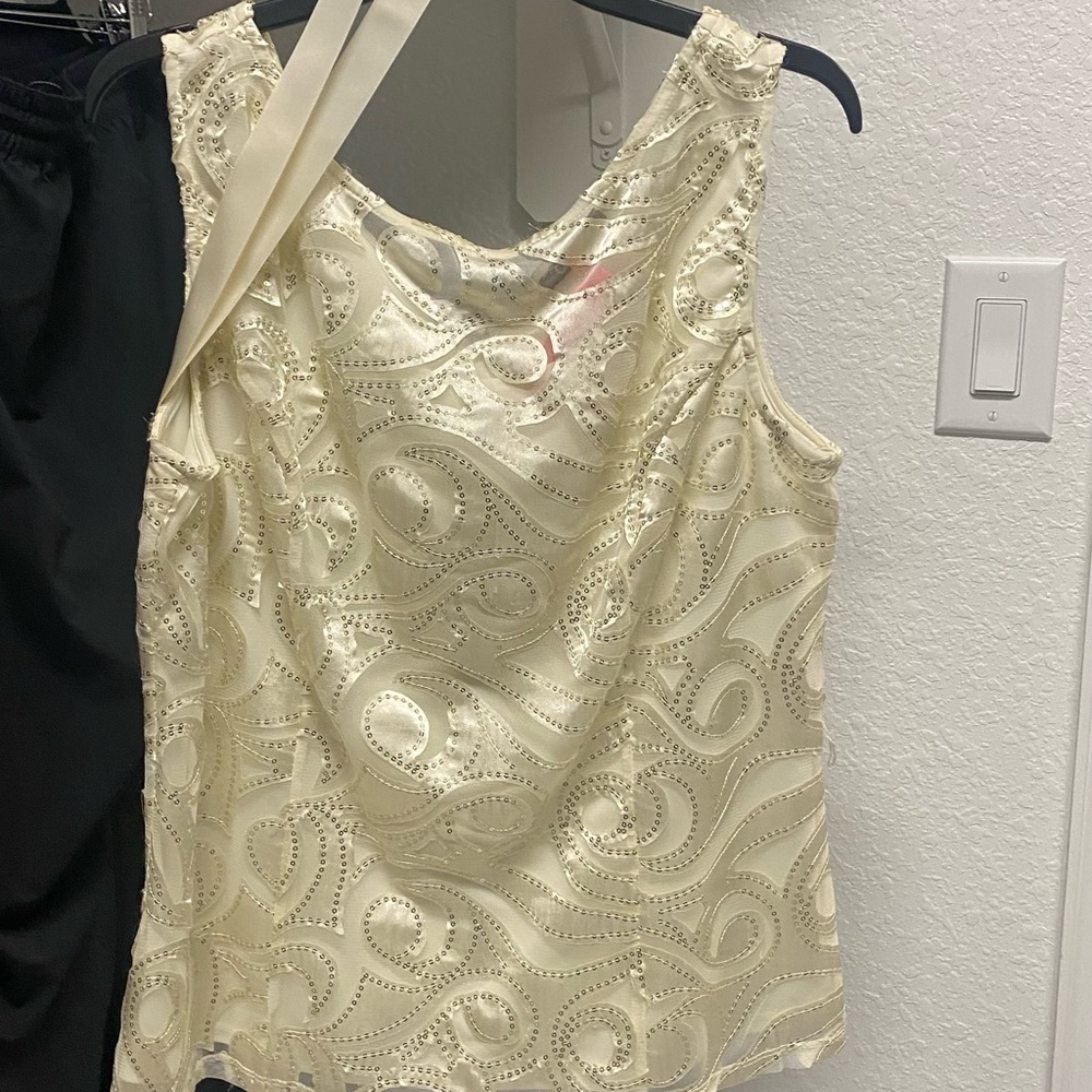Elegant Cream Sleeveless Top